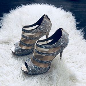 Cathy Jean rhinestone gem heels
